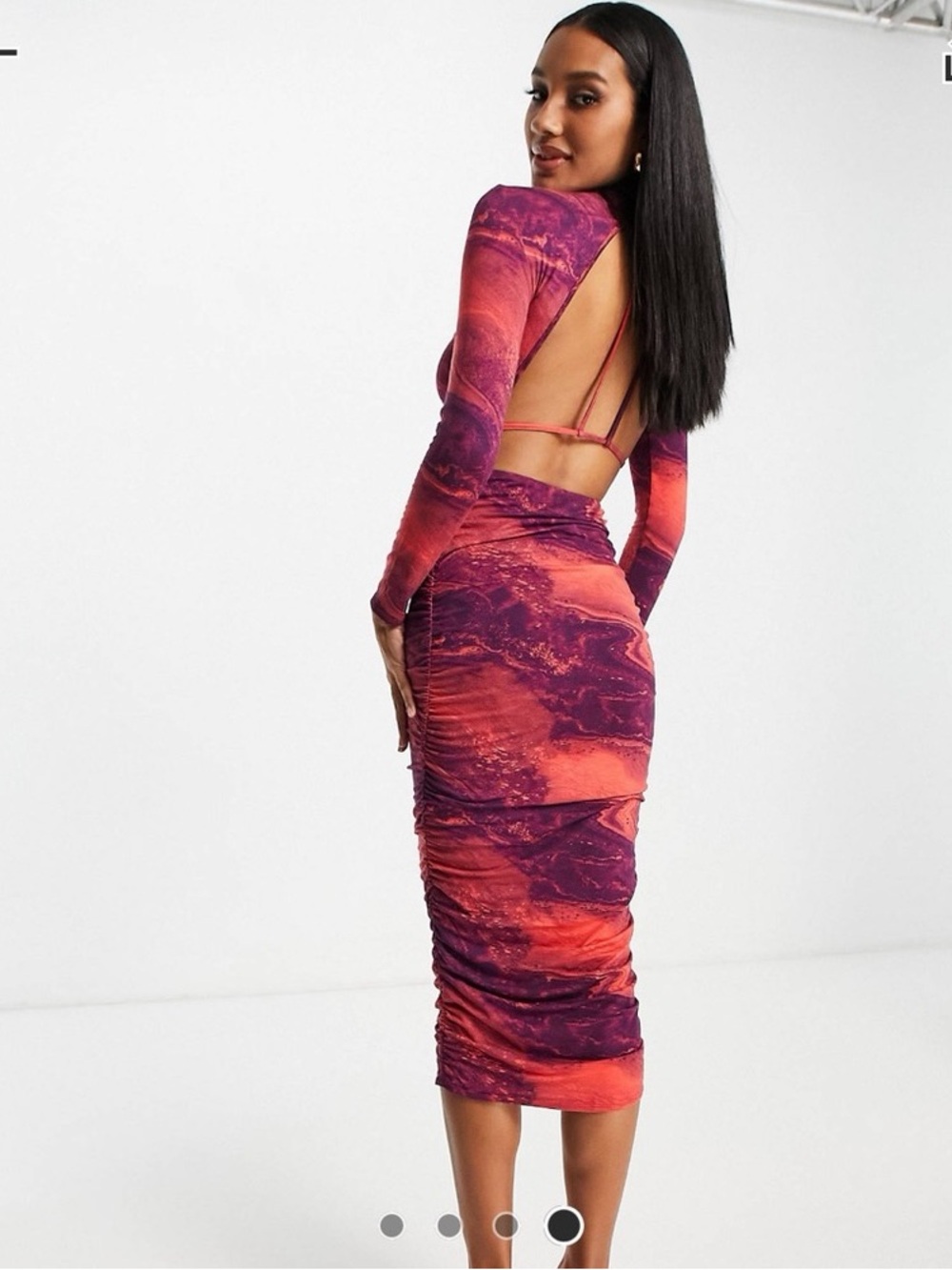 Tie dye midi dress ASOS size us 6 NWT